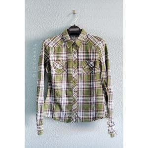 At Last | Plaid Flannel Button Down Top